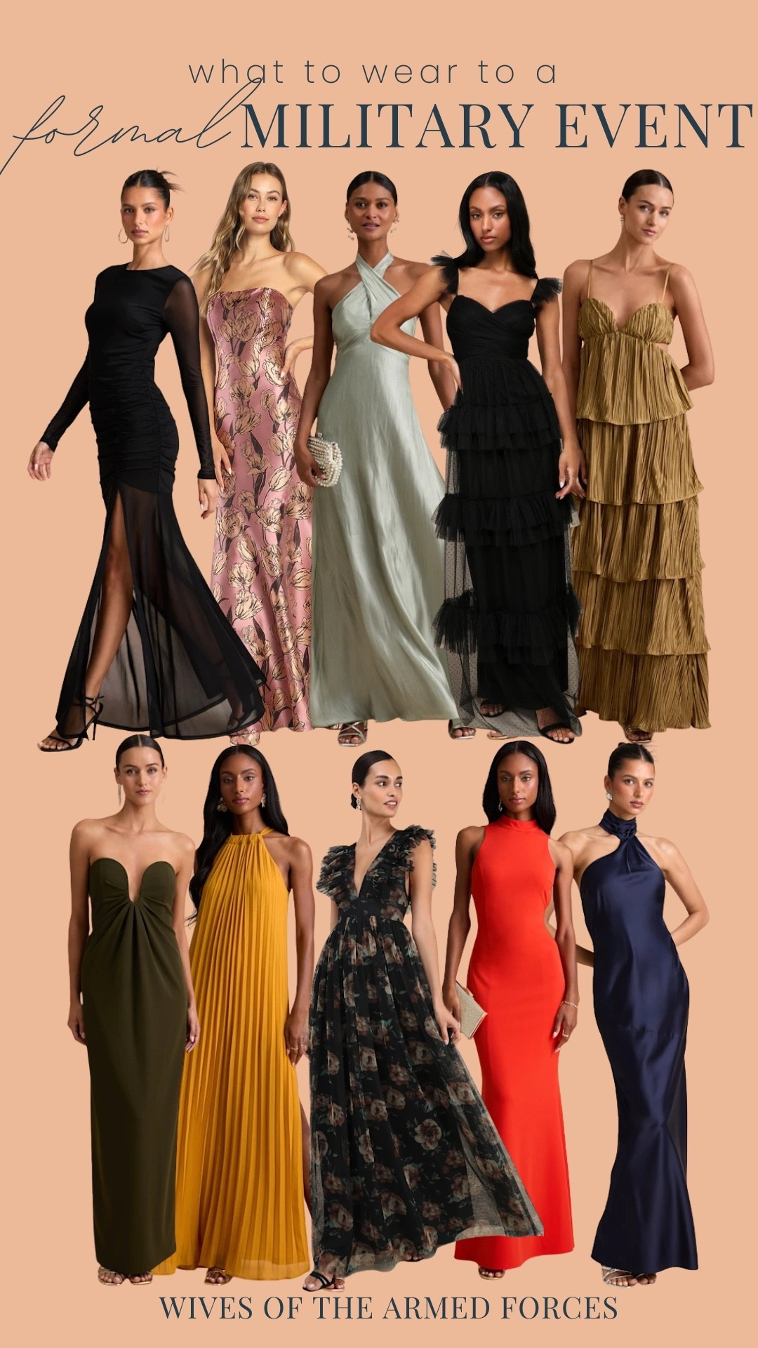It's military ball season + we've rounded up some of our favorite formal looks!