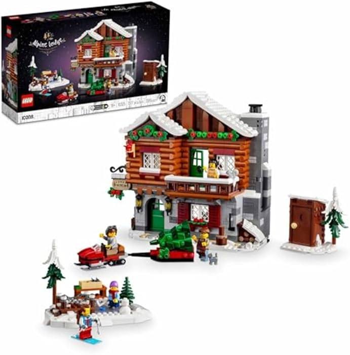 LEGO Icons Alpine Lodge Model Building Set - Collectible DIY Kits for Adults, Ages 18+ - Log Cabi... | Amazon (US)