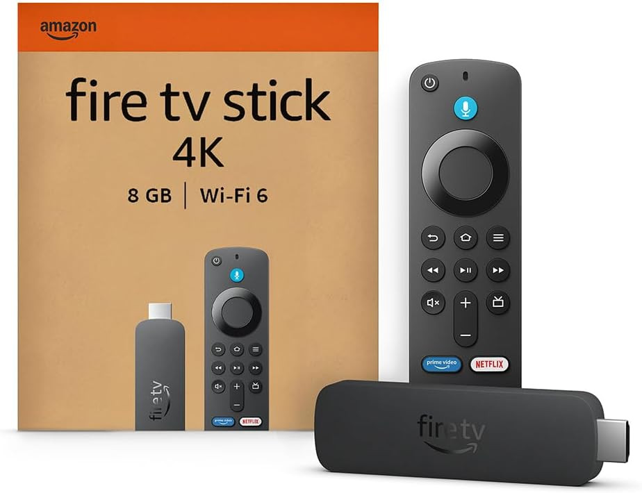 Amazon Fire TV Stick 4K, supports Wi-Fi 6, Dolby Vision/Atmos, HDR10+ | Amazon (UK)