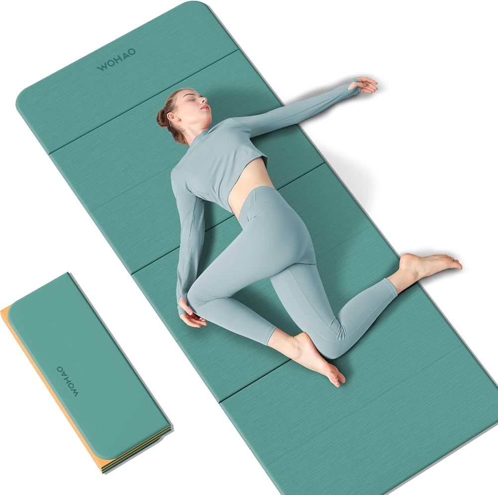 7-Fold Yoga Mat 70"x24" - 1/2 Inch Thick Folding Exercise Mat, Compact Non-Slip TPE Mat for Trave... | Amazon (US)