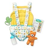 Melissa & Doug Mine to Love Carrier Play Set for Baby Dolls with Toy Bear, Bottle, Rattle, Activi... | Amazon (US)