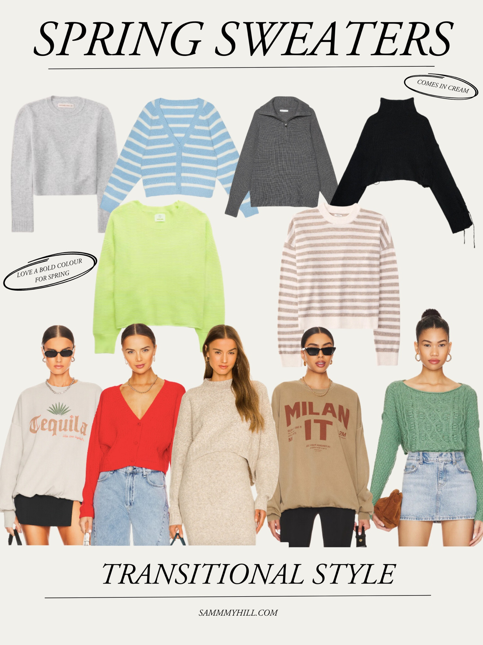 Spring Sweaters im loving. Sweatshirt style, striped sweater, cardigan sweater, spring style. 

#LTKstyletip #LTKworkwear #LTKSeasonal