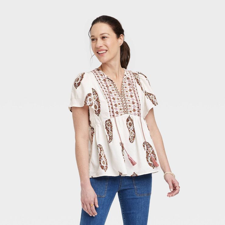 Women's Flutter Short Sleeve Top - Knox Rose™ | Target