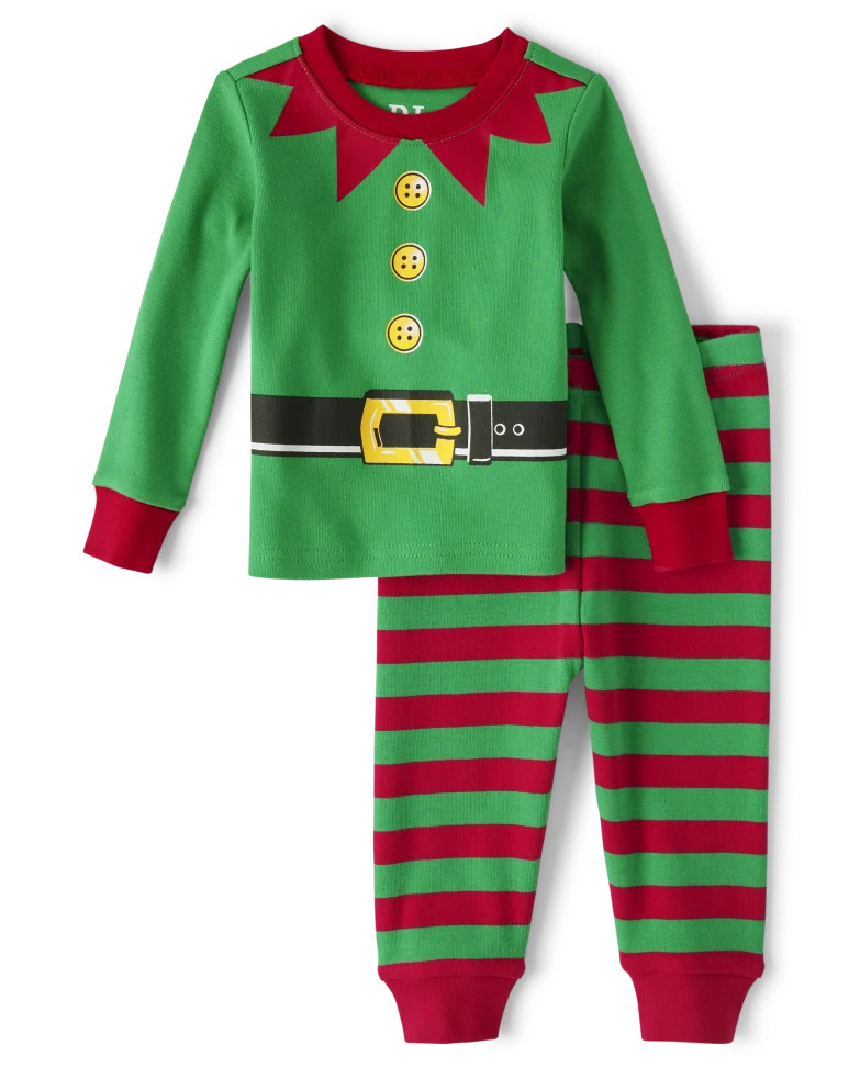 Unisex Baby And Toddler Elf Suit Snug Fit Cotton Pajamas - highland | The Children's Place
