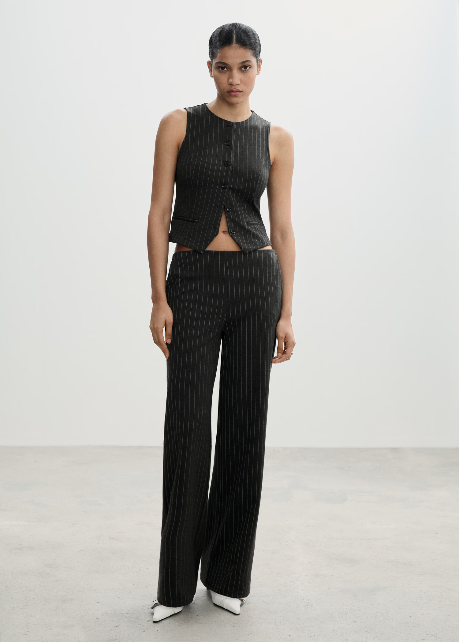 Rome-knit straight trousers | MANGO (UK)