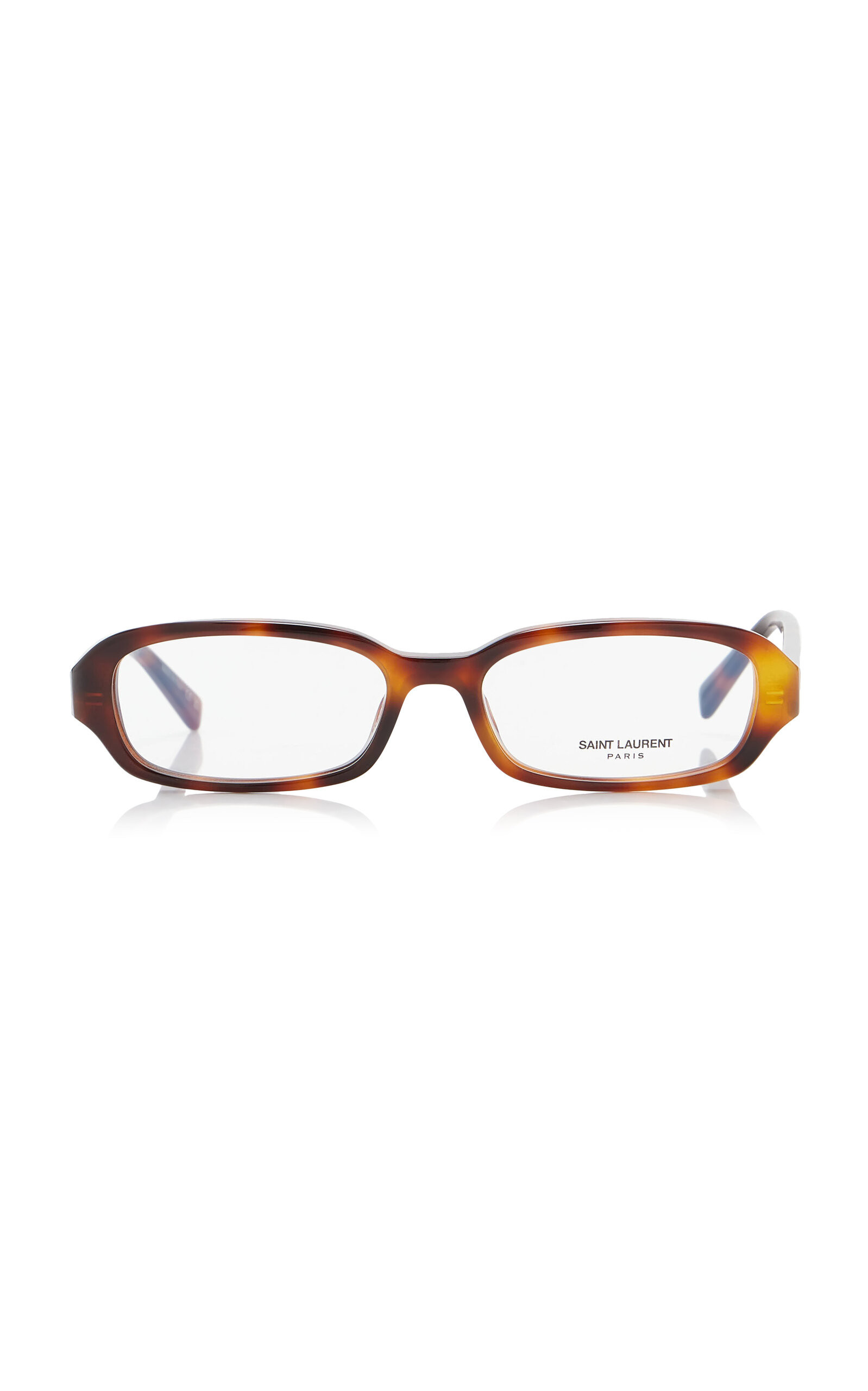 Saint Laurent - Erin Oval-Frame Acetate Glasses - Brown - OS - Moda Operandi | Moda Operandi (Global)