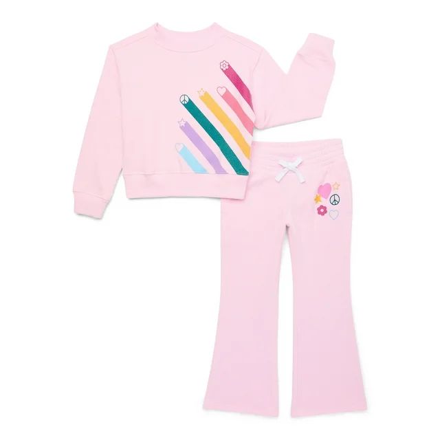 Wonder Nation Girls Fleece Set, Sizes 4-18 & Plus | Walmart (US)