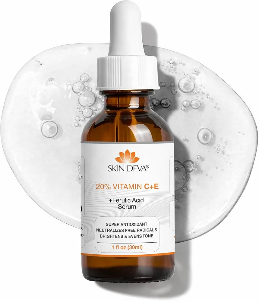 Skin Deva 20% Vitamin C Serum Anti Aging Face Serum with Hyaluronic Acid & Vitamin E – Brighten... | Amazon (US)