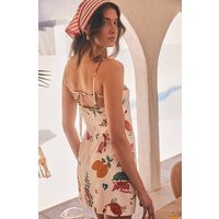 ASTR the Label | Valencia Novelty Print Open Back Mini Dress in Island sketchbook |  Size M | ASTR The Label (US)