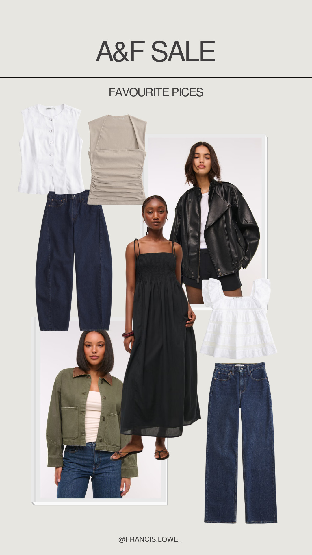 A&F sale, from Fri 22nd – Mon 25th Aug!

🤍 25% off all jeans
🤍 15% off everything else
🤍  + additional 15% off with the code AFxLTK 

Abercrombie & Fitch, sale, jeans, autumn/summer, transitional outfit, skirt, leather jacket, outfit idea 

 #LTKuk #LTKeurope #LTKsale