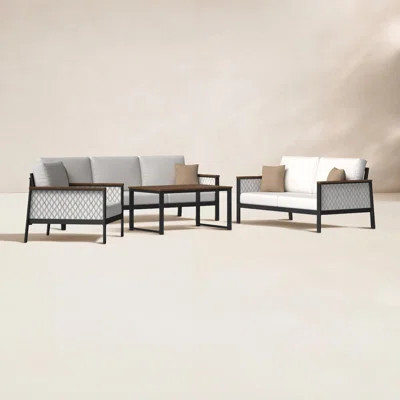 Townsend 4 - Person Outdoor Seating Group with Sunbrella Cushions | Wayfair North America