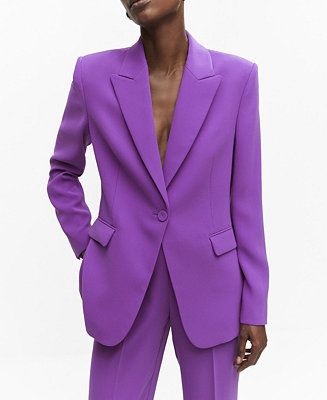 Women's Buttons Detail Suit Blazer | Macy's Canada