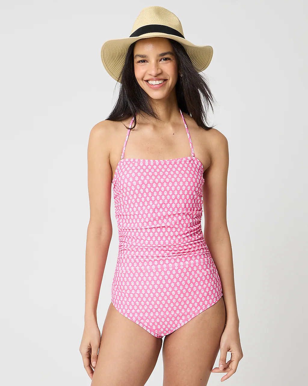 Printed strapless one-piece swimsuit | J.Crew Factory