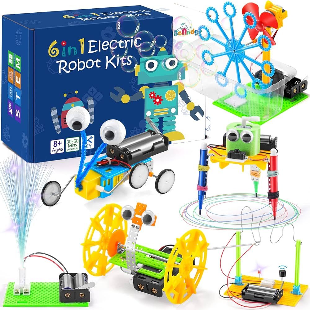 STEM Robotics Kit, 6 Set Electronic Science Projects Experiments for Kids Ages 8-12 6-8, STEM Toy... | Amazon (US)