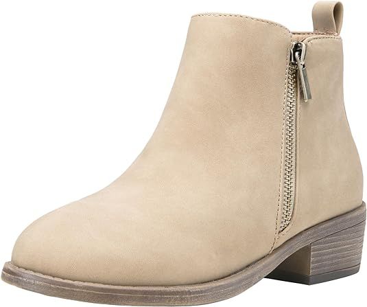 Jeossy Women's Ankle Boots Thick Heel Low Heeled Booties for Women | Amazon (US)