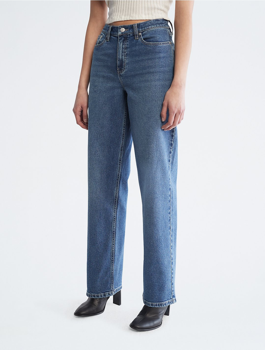 90s Fit High Rise Light Blue Jeans | Calvin Klein | Calvin Klein (US)