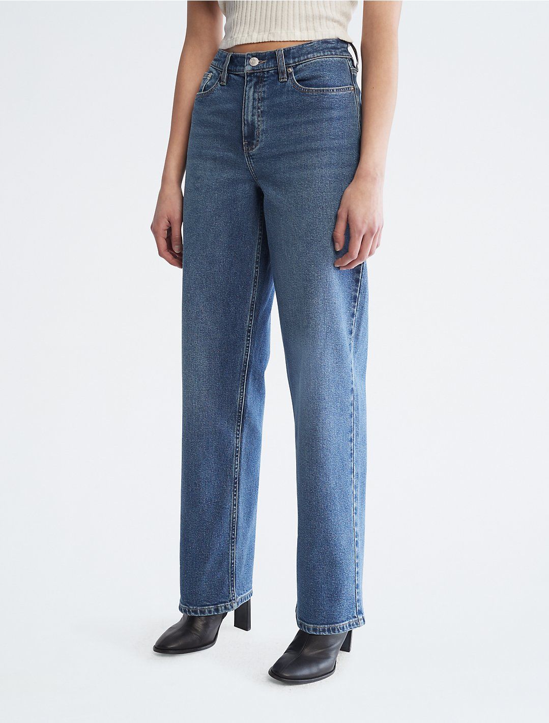 90s Fit High Rise Light Blue Jeans | Calvin Klein | Calvin Klein (US)