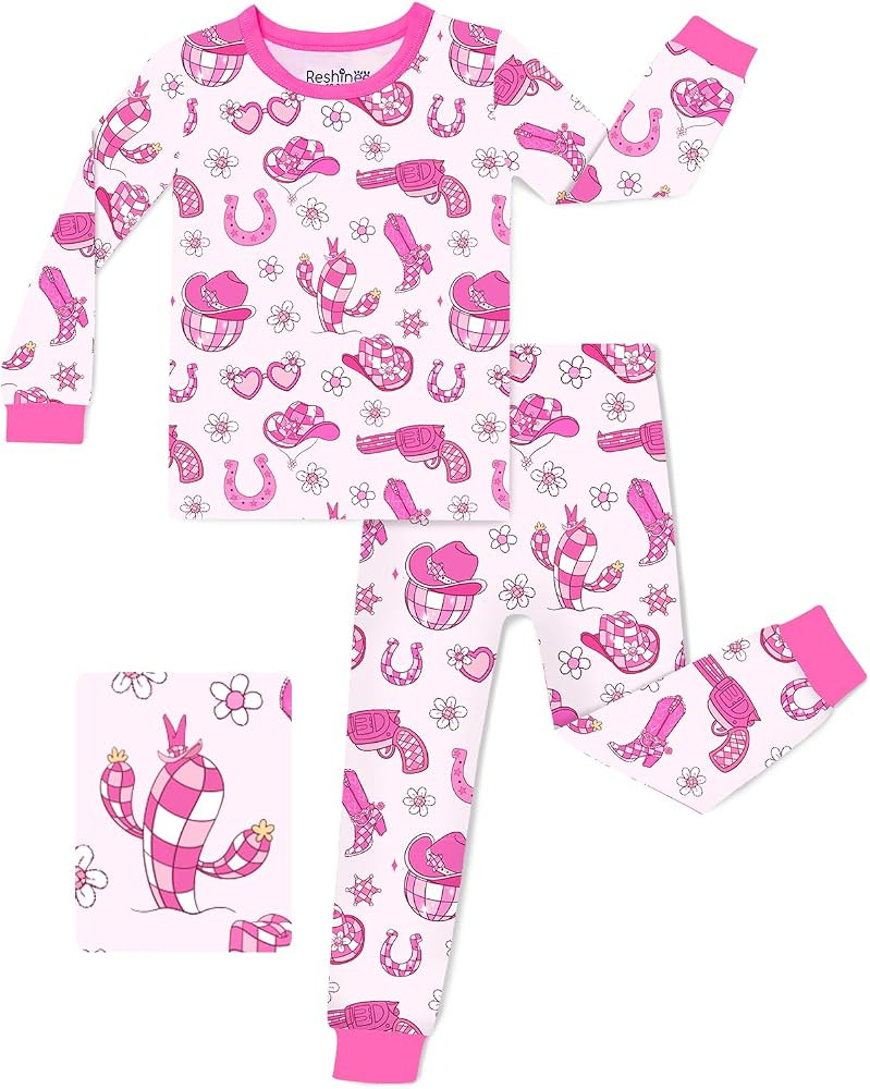 babee Reshinee Bamboo Viscose Toddler Girls Kids Pajamas Unicorn Mermaid Pjs Long Sleeve Snug fit... | Amazon (US)