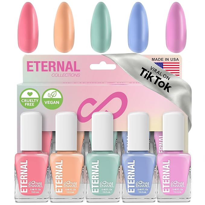 Eternal Pastel Nail Polish Sets for Women (CANDY PASTELS) - Pastel Nail Polish Set for Girls - Lo... | Amazon (US)
