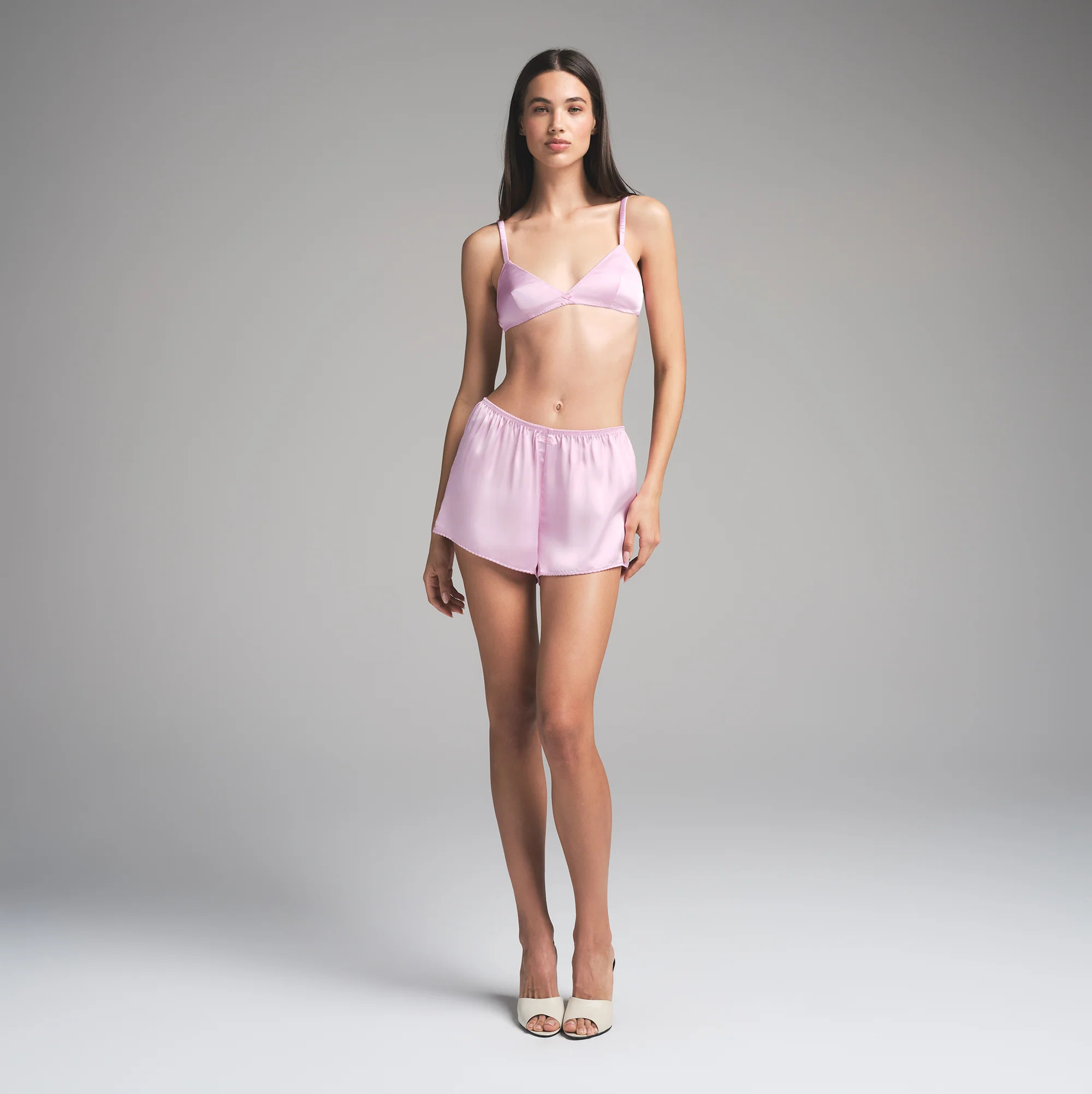 SKIMS Pajama Short | Pink | Small | Woven Shine | SKIMS (US)