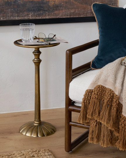 Click for more info about Antiqued Brass Cocktail Table
