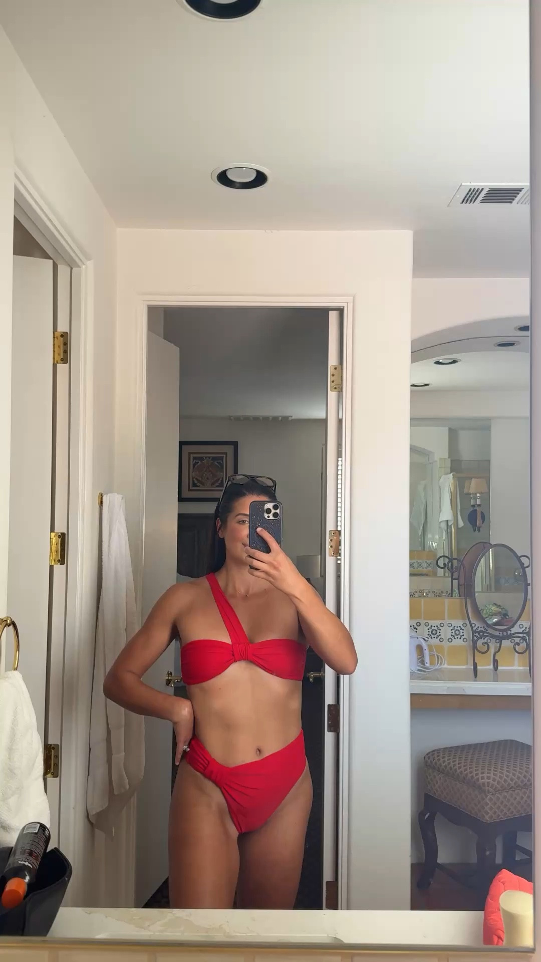 Red bikini, high waist bikini, beach vacation, Palm Springs, spring break swimwear 

#LTKTravel #LTKootd #LTKSwim