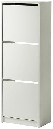 Ikea BISSA Shoe cabinet with 3 compartments, white | Amazon (US)