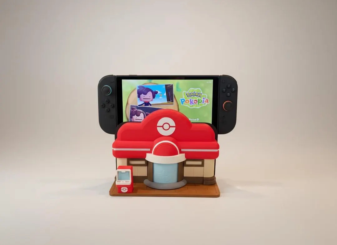 Pokopia Center Nintendo Switch 2 Dock Holder, 3D Printed Switch Stand, Gaming Dock Station, Pokmo... | Etsy (US)