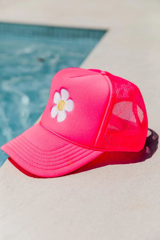 Daisy Hot Pink Trucker Hat | Pink Lily