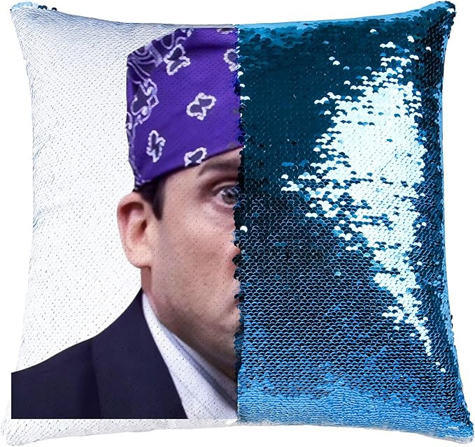 K T One The Office Dwight Mask Mermaid Sequins Pillow Cover, Magic Reversible Throw Pillow Case W... | Amazon (US)