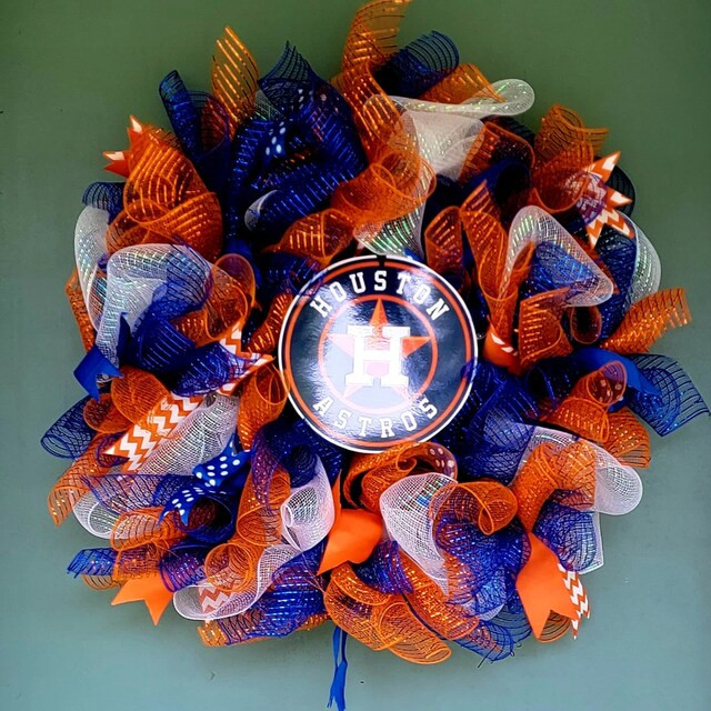 Astros Deco Mesh Wreath - Etsy | Etsy (US)