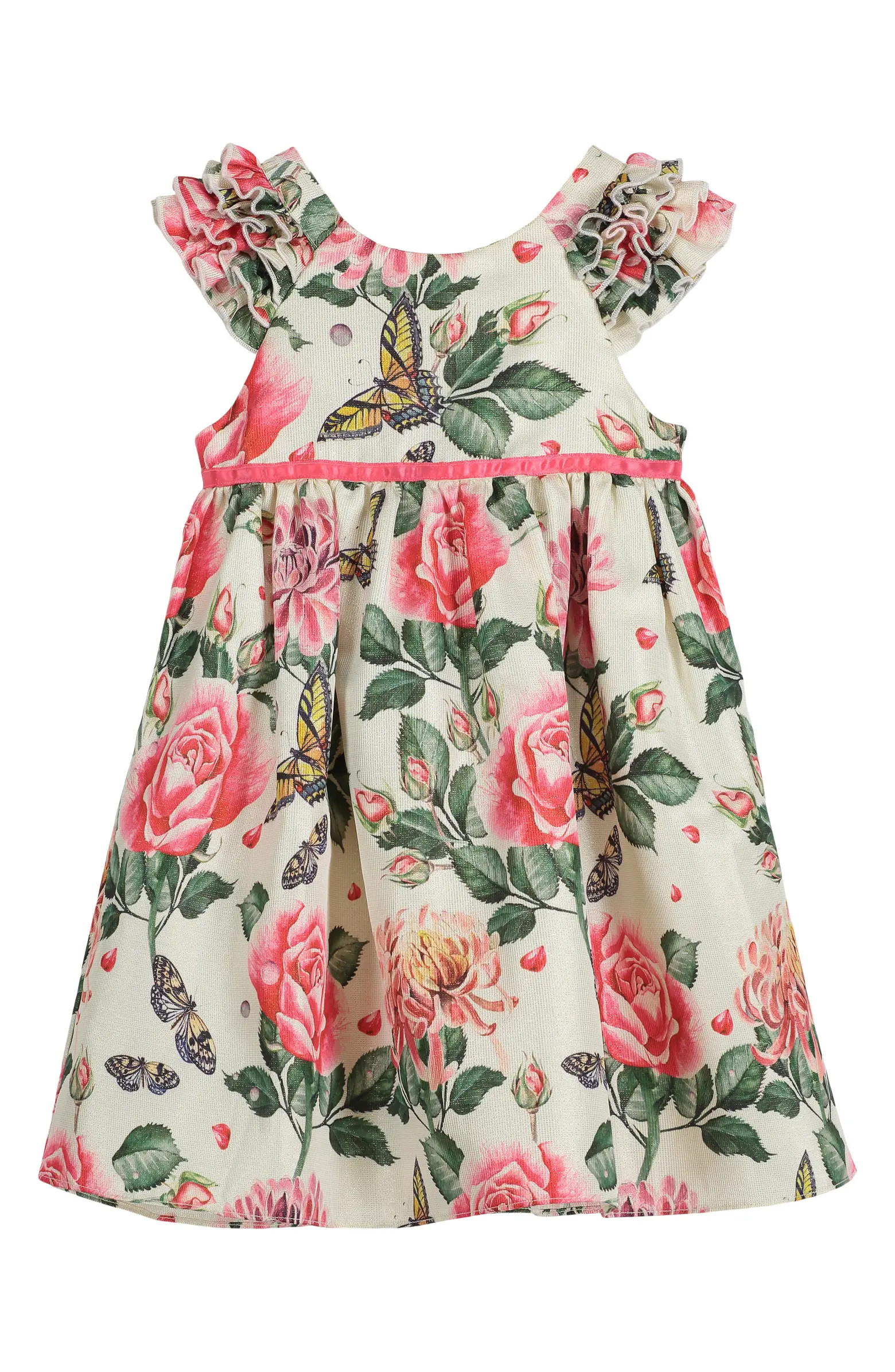 Pippa & Julie Kids' Rose Print Dress | Nordstrom | Nordstrom