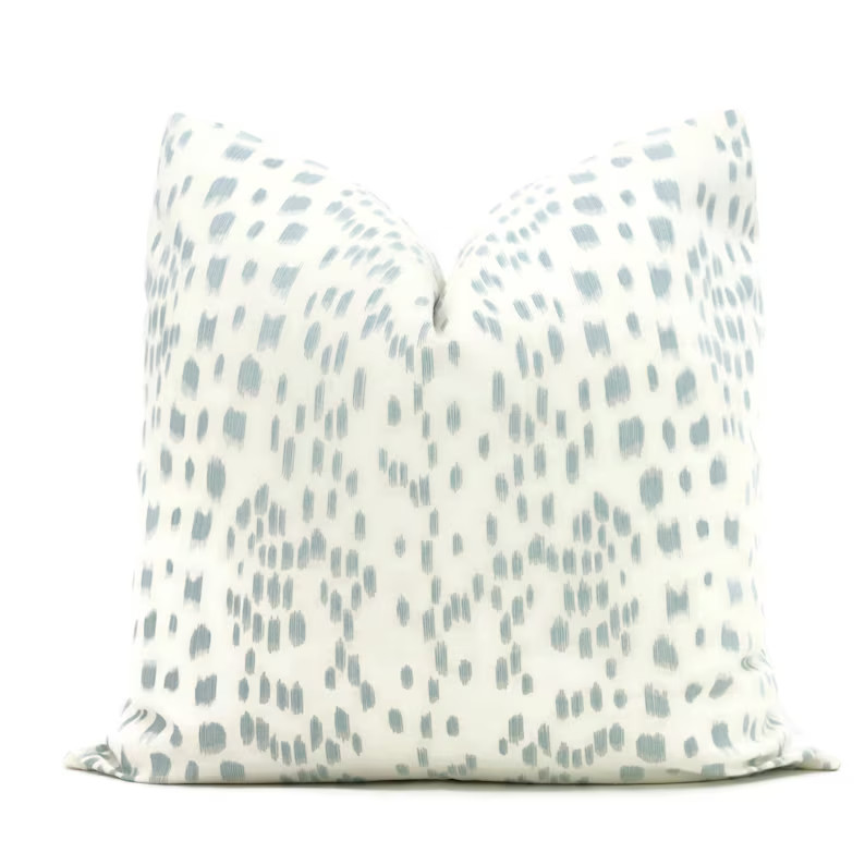 Brunschwig Fils Les Touches Spa and off White Decorative Pillow Cover 18x18, 20x20, 22x22, Eurosh... | Etsy (US)