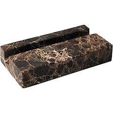 Marble Business Card Holder for Desk, Brown Card Display Stand, 25 Cards Capacity (Pack of 1) | Amazon (US)