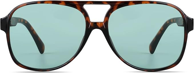 Freckles Mark Vintage Retro 70s Sunglasses for Women Men Classic Large Squared Aviator Frame UV40... | Amazon (US)