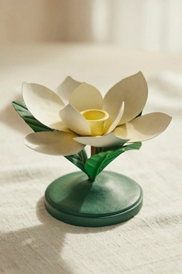 White Magnolia Taper Holder | Anthropologie (US)