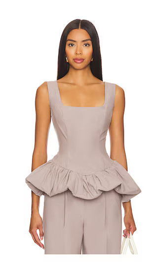 Marianne Bubble Hem Corset Top in Purple | Revolve Clothing (Global)