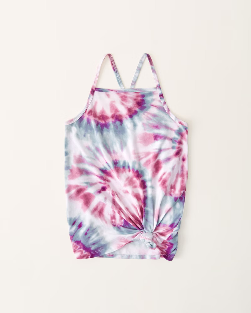 tie-dye knot-front tank | Abercrombie & Fitch (US)