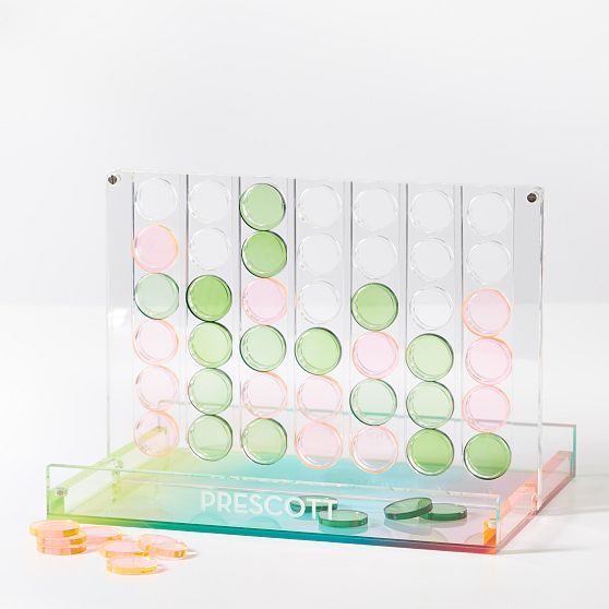Colorful Acrylic 4-in-a-Row Game Set | Mark and Graham
