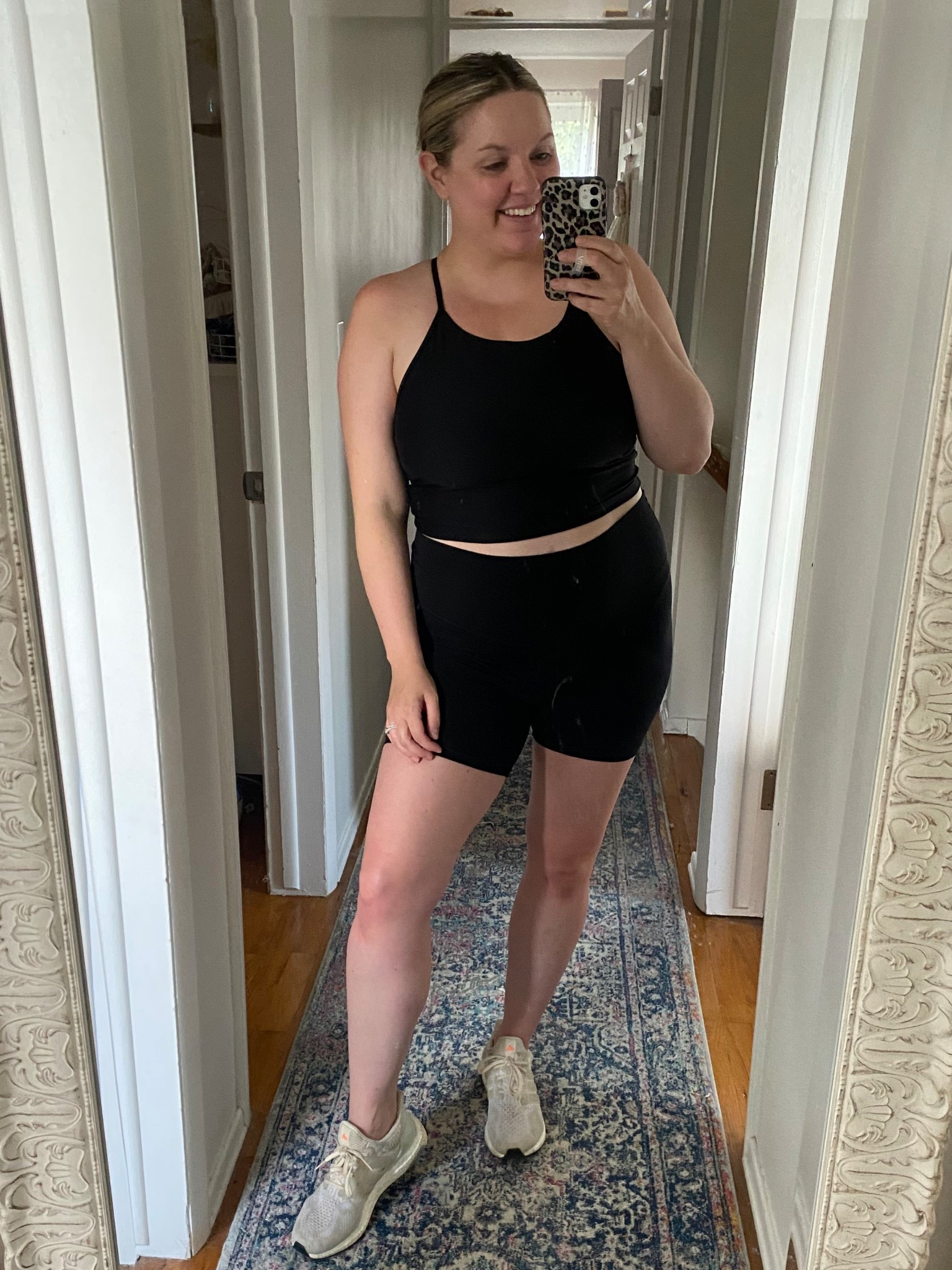 Grabbed this long lined racer back bra the other day. It doesn’t give a ton of support if you’re bouncing around. But it’s super comfy, and great for lighter impact workouts. Or lifting weights. 

* wearing an XL with a little room. Could probably do a L as well  


#LTKStyleTip #LTKMidsize #LTKActive