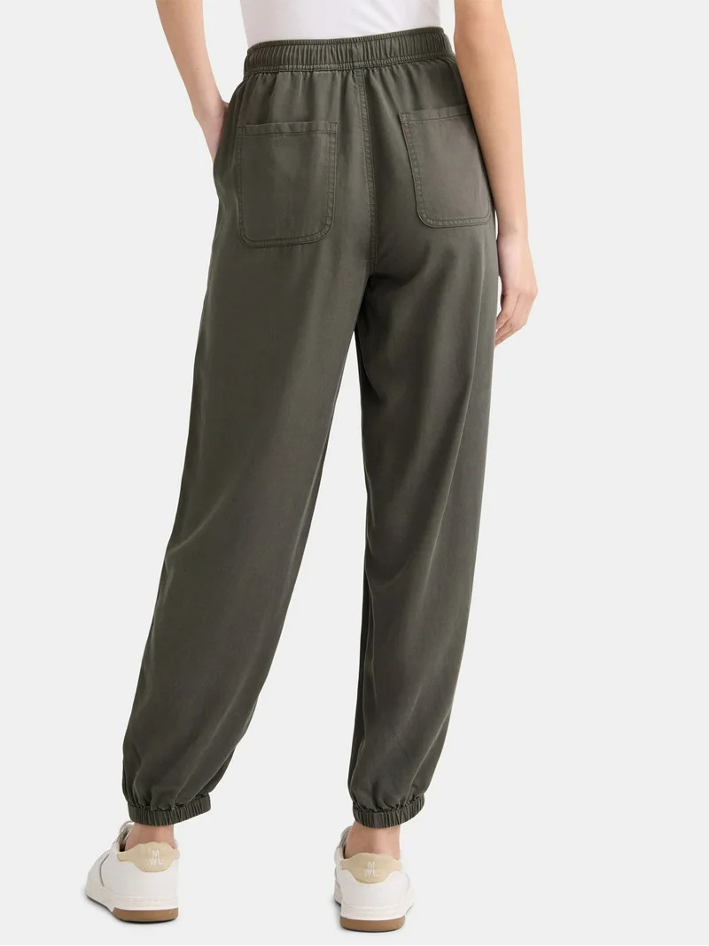 Time and Tru Women's High Rise Parachute Jogger Pants, 28" Inseam, Sizes XS-XXXL | Walmart (US)