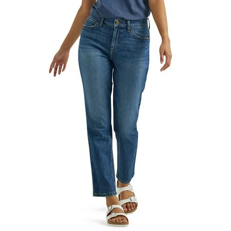 Lee® Women s Heritage Mid Rise Slim Straight Jean | Walmart (US)