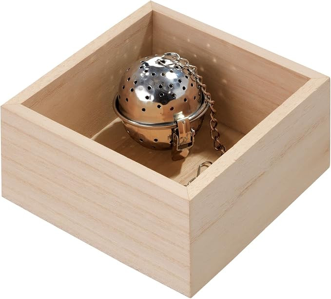 iDesign Renewable Paulownia Wood Collection Drawer Organizer Bin, 5" x 5" x 2.5", Natural | Amazon (US)