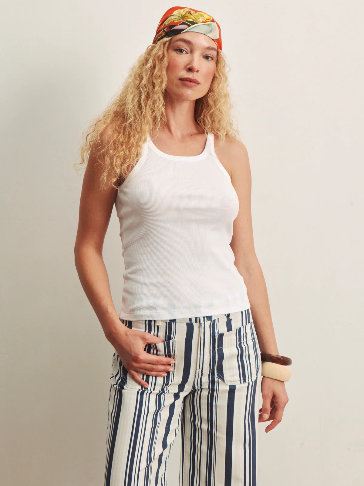 SPRINTER RIB TANK WHITE | Sanctuary Clothing