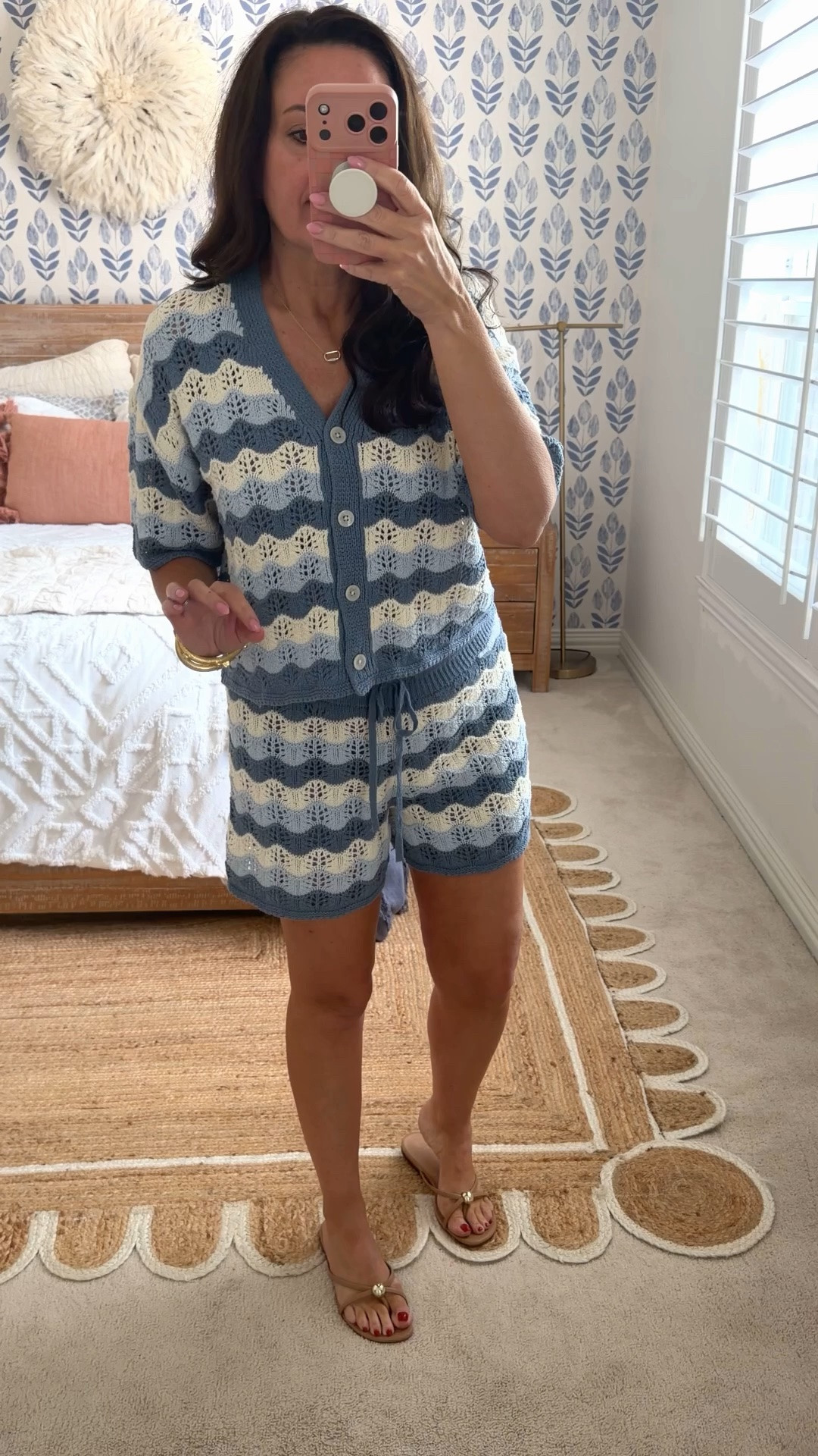 Sold as separates! Shorts are lined. Wearing a medium. Top has functional buttons. Wearing a small. Available in sizes XS-4X
.

#LTKootd #LTKSwim #LTKOver40