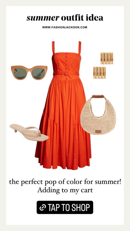 Summer outfit idea #summeroutfit #sundress #reddress #mididress #summerfashion #fashionjackson

#LTKOver40 #LTKSeasonal #LTKStyleTip