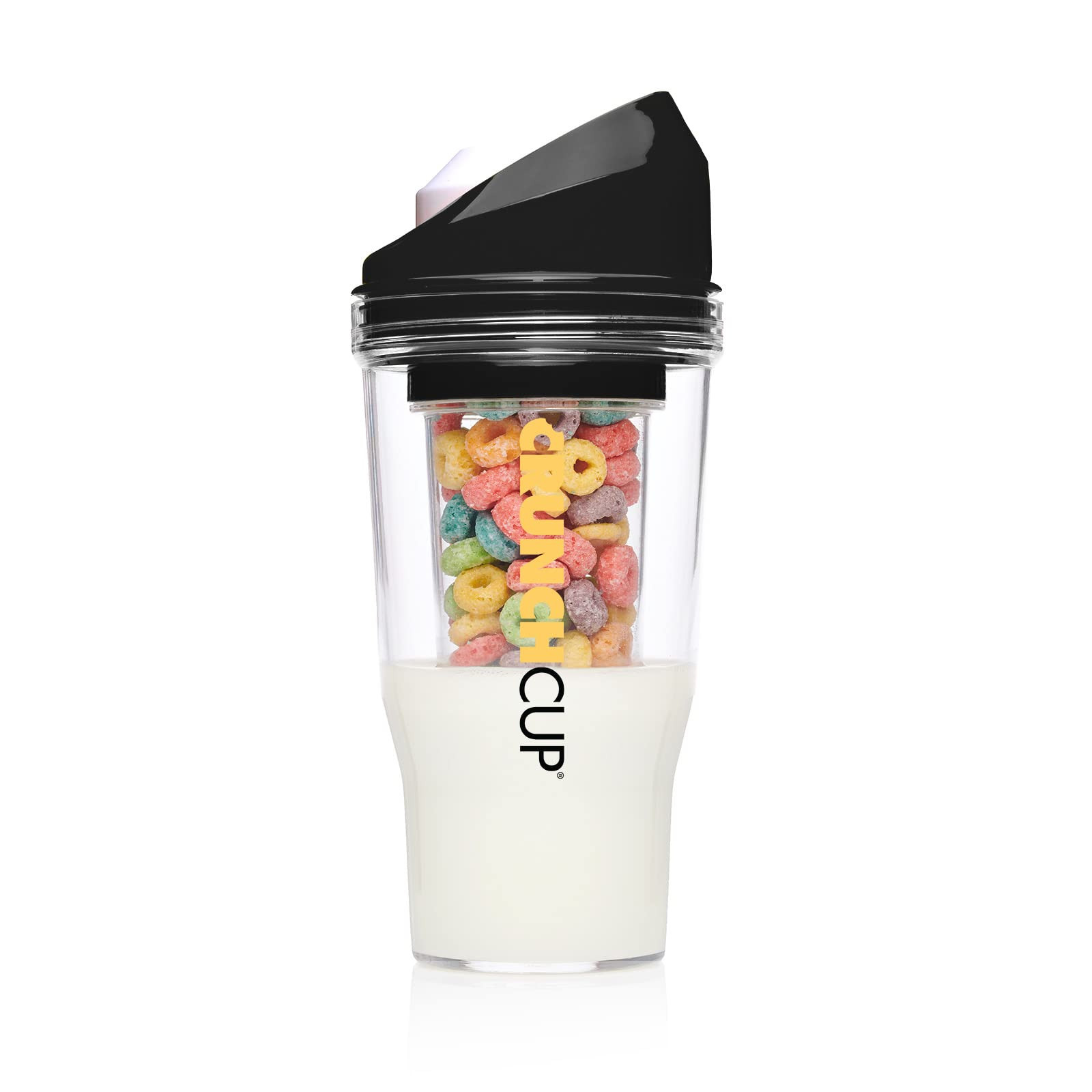 CRUNCHCUP A Portable Cereal Cup - No Spoon. No Bowl. It's Cereal On The Go, XL Black | Amazon (US)