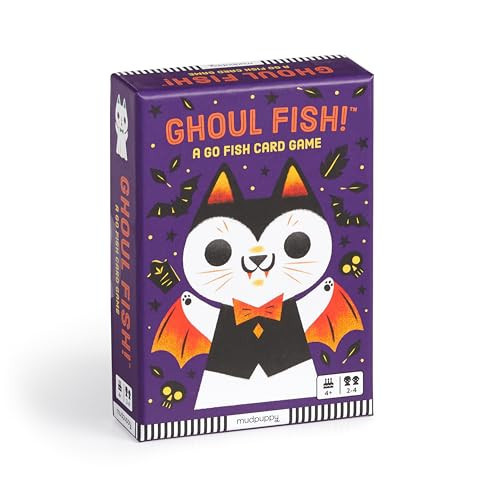 Mudpuppy Ghoul Fish! – Ghoul Version of Classic Kids Go Fish Card Game with Cute Illustrations of Ghoulish Cats for Children Ages 4 and Up, 2-4 Players | Amazon (US)