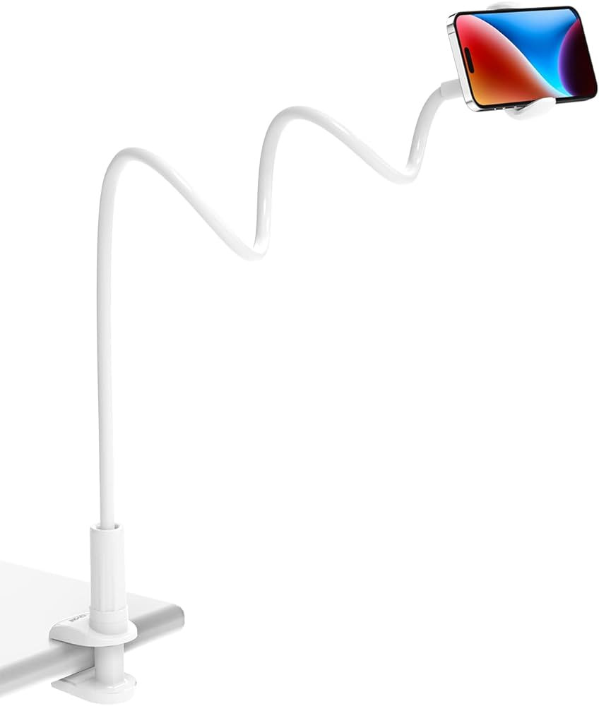 Tryone Gooseneck Phone Holder Stand for Bed Flexible Arm Adjustable Cell Phones Mount Clamp on De... | Amazon (US)