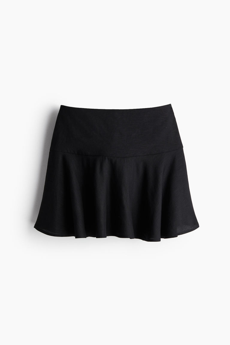 H & M - Flared Mini Skirt - Black | H&M (US + CA)